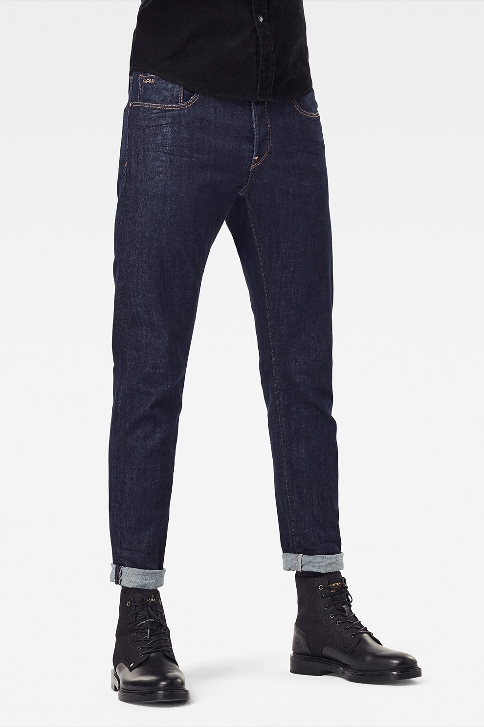 G-Star RAW, Blugi slim fit cu 5 buzunare, Bleumarin