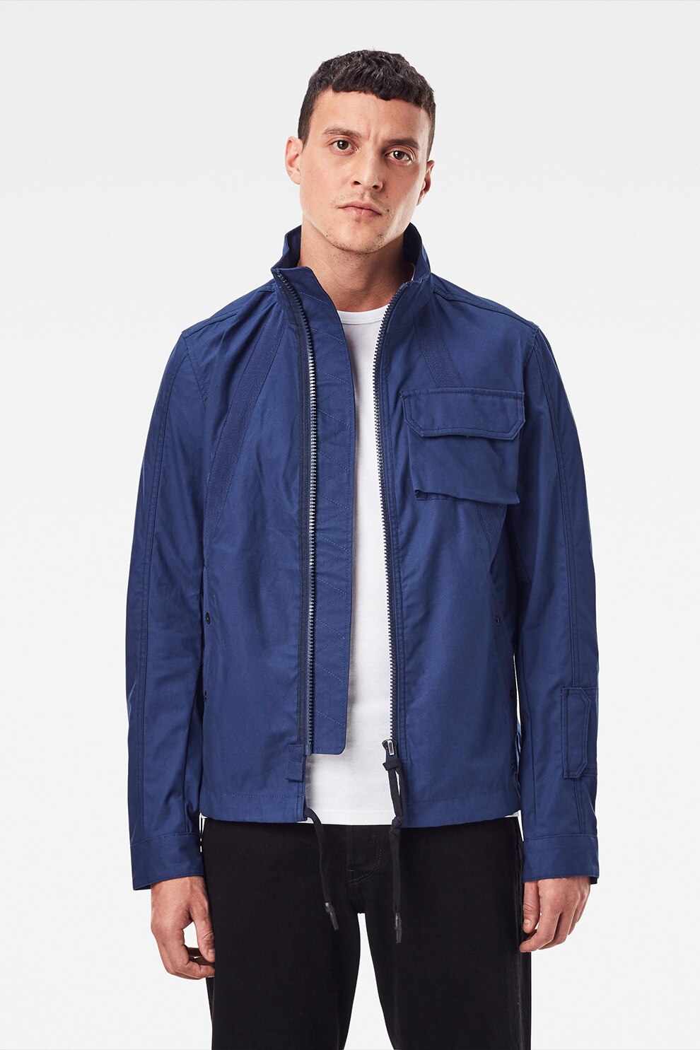 G-Star RAW, Jacheta usoara cu buzunare multiple, Albastru inchis