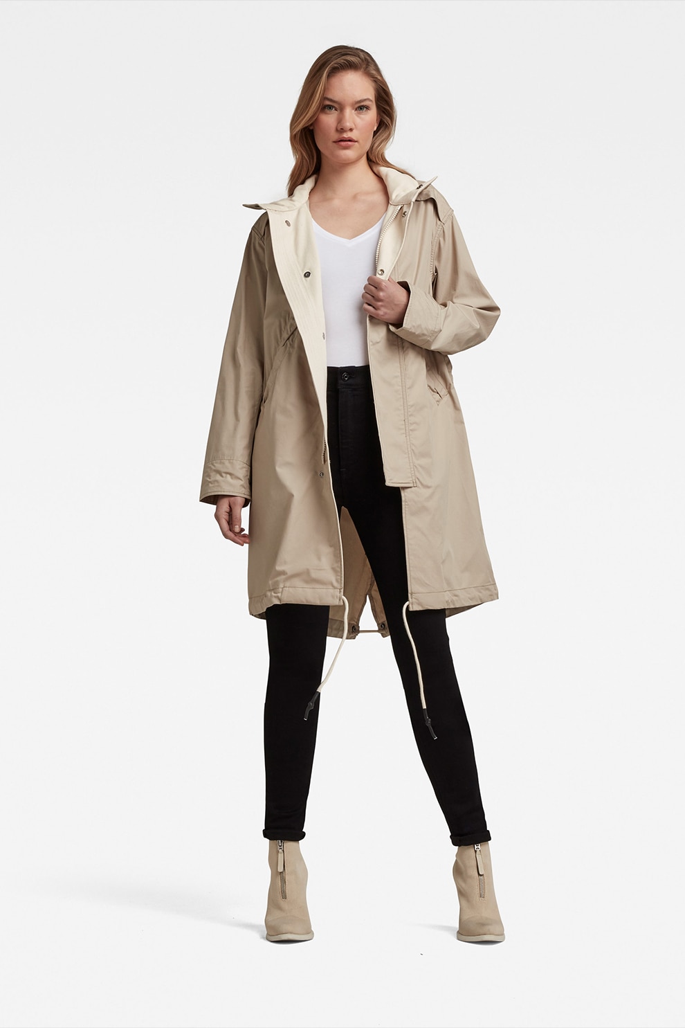 G-Star RAW, Jacheta parka cu gluga, Bej, L