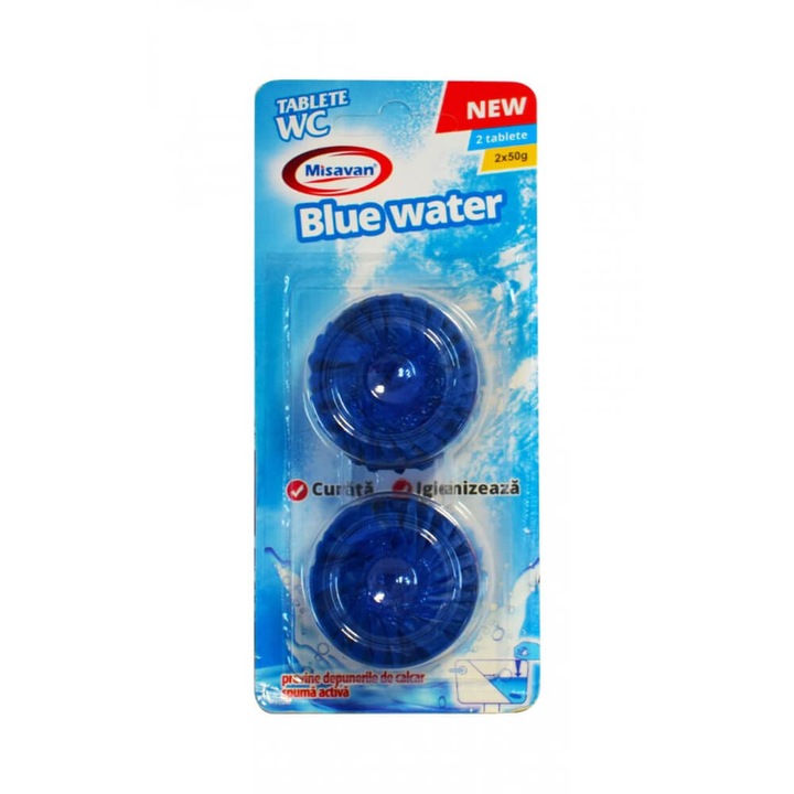 Misavan Blue Water WC tabletta, 2x50 g, 2 db