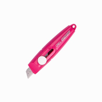 Cutter Mic Portabil cu Sina Deli Mini, Roz Cutter Mic Portabil cu Sina Deli Mini, Roz