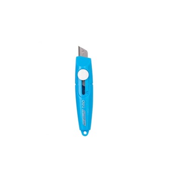 Cutter Mic Portabil cu Sina Deli Mini, Albastru Cutter Mic Portabil cu Sina Deli Mini, Albastru