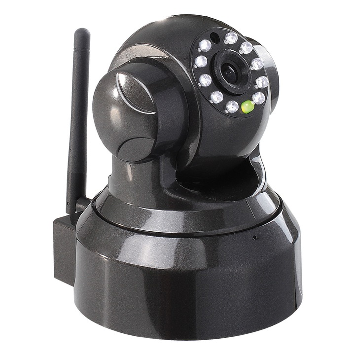 Cameră de supraveghere Smart Home, viziune nocturnă color, rezolutie HD, conectivitate Wi-Fi, IP66, rotire PTZ