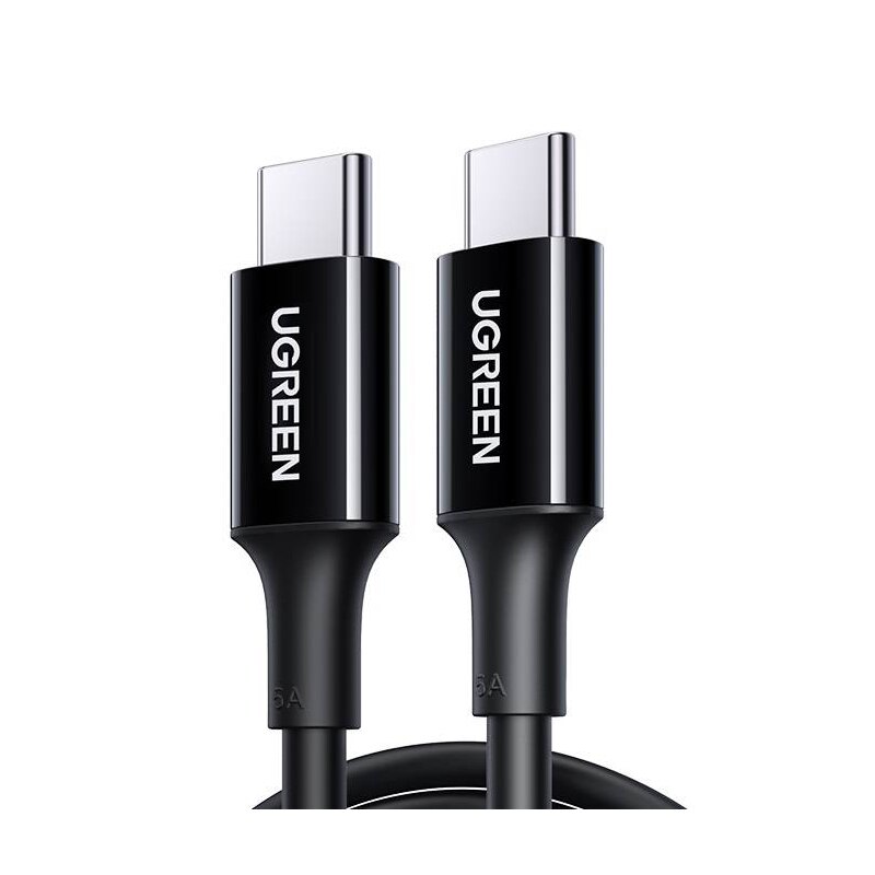 Cablu de date, UGREEN, US300, USB type C, Quick Charge, 100 W, 5A, lungime 2 m, negru