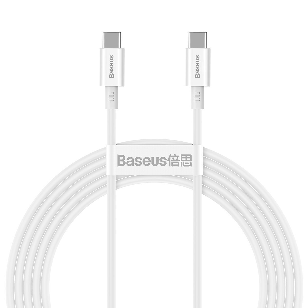 Cablu de date, Baseus Superior Series, USB type C, Fast Charge, 100W, 5A, lungime 2 m, alb