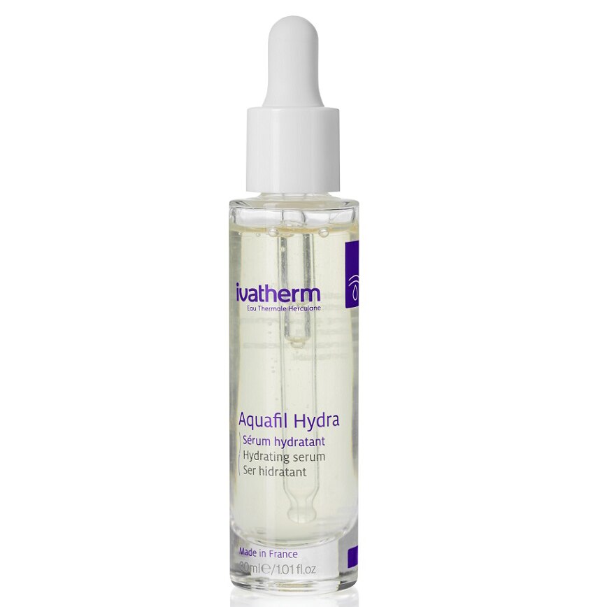 Ser hidratant cu acid hialuronic Aquafil Hydra, Ivatherm, pentru piele uscata si deshidratata, 30 ml