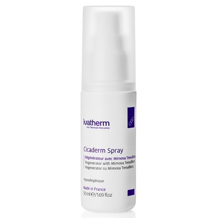 Spray reparator Cicadrem, Ivatherm, pentru rani si leziuni umede, cu efect calmant si cicatrizant, 50 ml