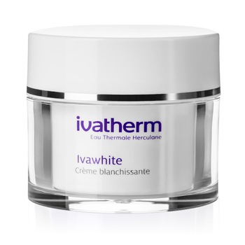 Crema tratament depigmentare Ivawhite, Ivatherm, cu vitamina C, pentru ten cu pete pigmentare si pistrui, 50 ml Crema tratament depigmentare Ivawhite, Ivatherm, cu vitamina C, pentru ten cu pete pigmentare si pistrui, 50 ml