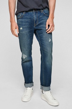 s.Oliver, Blugi drepti cu talie medie, Albastru inchis, W32-L32 s.Oliver, Blugi drepti cu talie medie, Albastru inchis, W32-L32