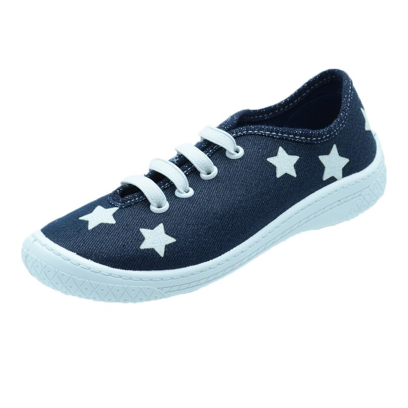 Tenisi din panza pentru fete 3F F3-3-32, Bleumarin 27303