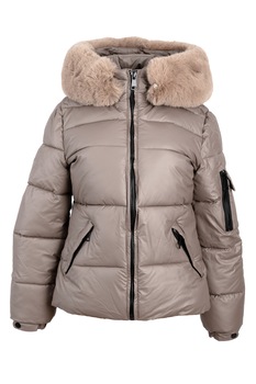 Geaca dama cu gluga 2153, Bej Geaca dama cu gluga 2153, Bej