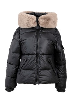 Geaca dama cu gluga 2153, Negru Geaca dama cu gluga 2153, Negru