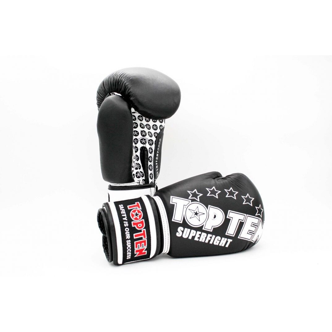 Manusi de box „Superfight 3000“ Top Ten, negru, 10oz