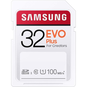 Card de memorie Samsung SDXC EVO Plus, 32GB, UHS-I, (U1), Clasa 10 Card de memorie Samsung SDXC EVO Plus, 32GB, UHS-I, (U1), Clasa 10
