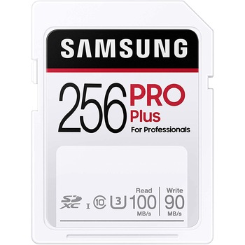Card de memorie Samsung SDXC PRO Plus, 256GB, UHS-I, (U3), Clasa 10 Card de memorie Samsung SDXC PRO Plus, 256GB, UHS-I, (U3), Clasa 10