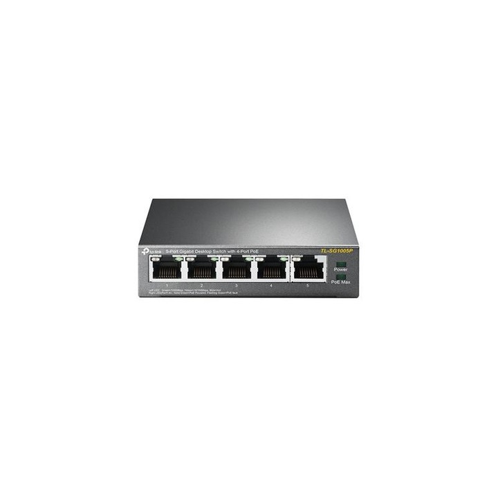 Tp-link tl-sg1005p 5x gbe lan switch 4xpoe nem menedzselhető asztali switch