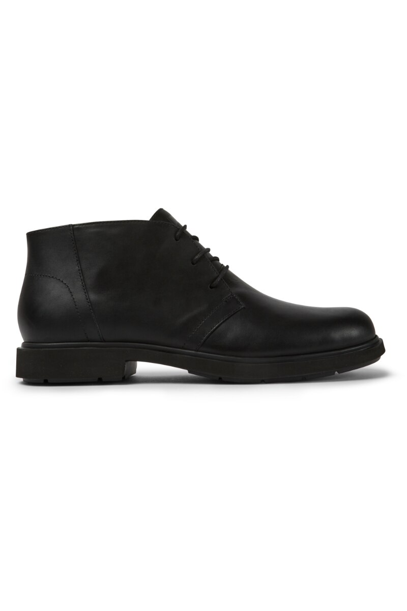 Botine Camper Neuman, Piele naturala, Negru, Negru