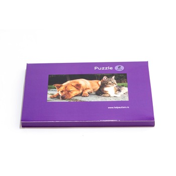 Puzzle Caine si Pisica, AHA, 2 piese, 200 x 100 mm Puzzle Caine si Pisica, AHA, 2 piese, 200 x 100 mm