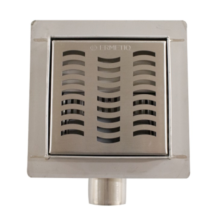 Sifon pardoseala inox iesire laterala WAVES 120x120/40-50