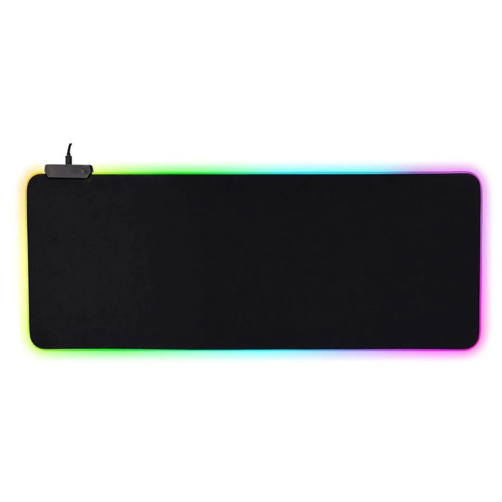 Mouse pad gaming cu iluminare led RGB 80x30 negru, DARO