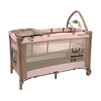Patut pliabil cu 2 nivele si accesorii bebelusi si copii Bebe Royal Roz 202/03 Patut pliabil cu 2 nivele si accesorii bebelusi si copii Bebe Royal Roz 202/03