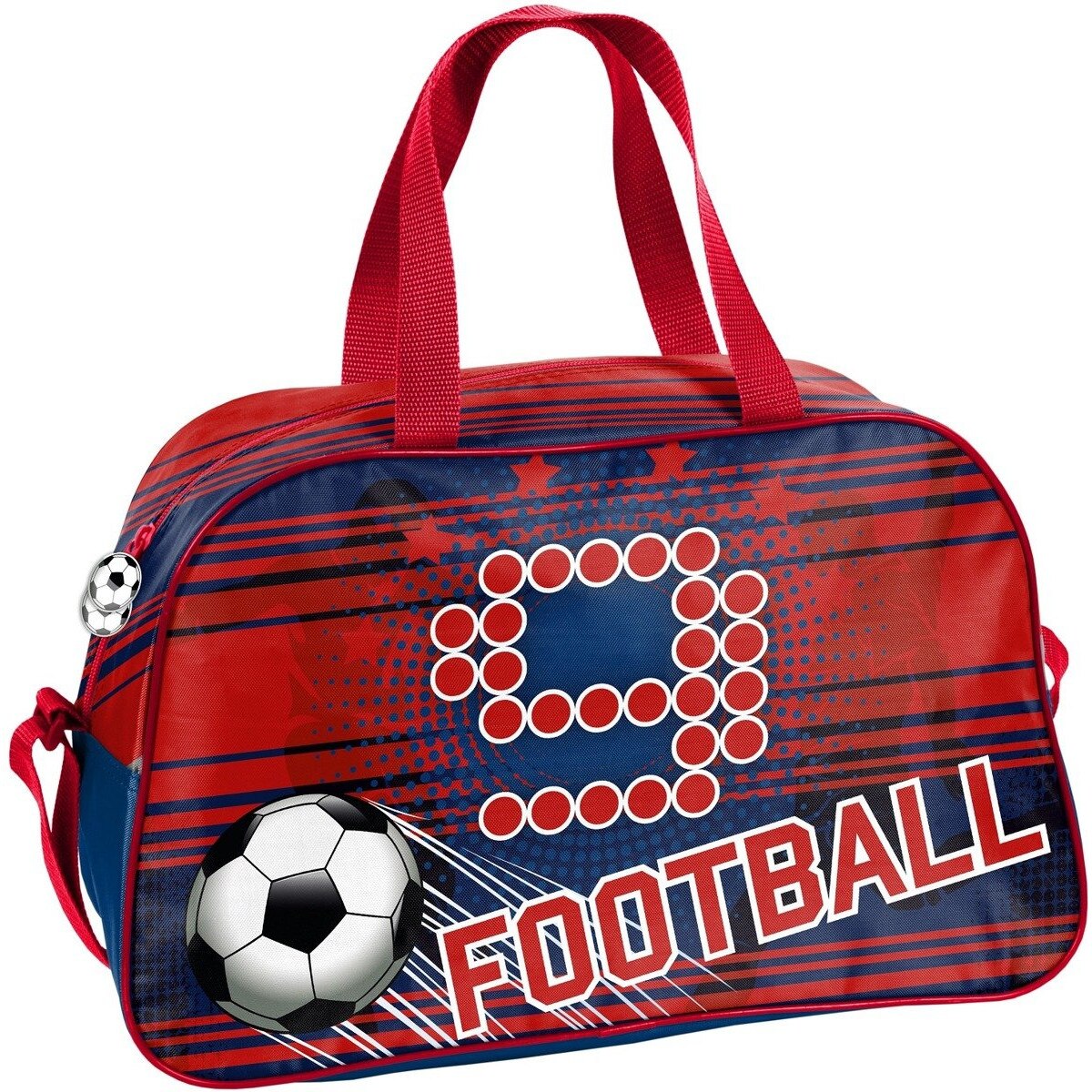 Geanta sport Football 40x26x17 cm Albastru/Rosu