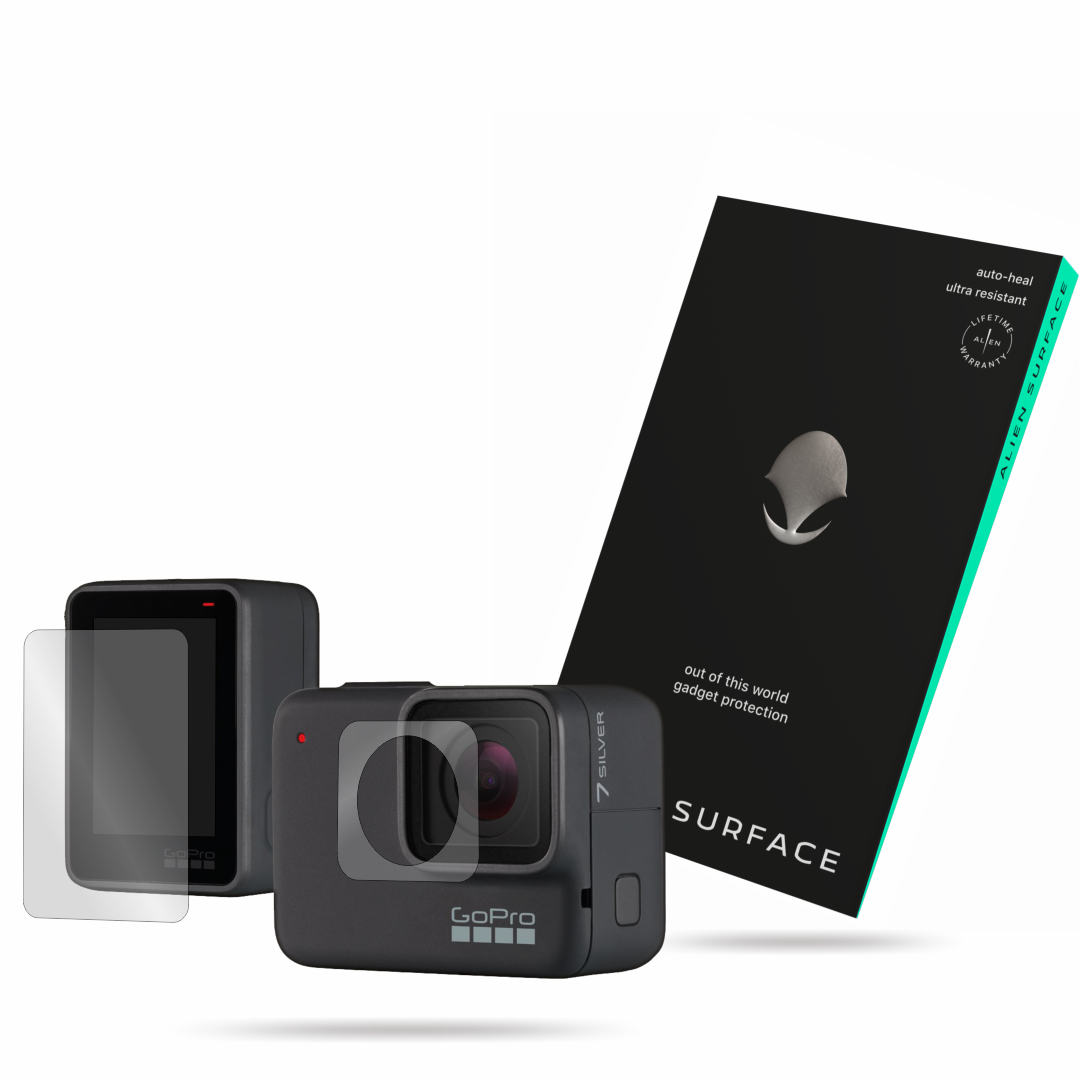 Folie Alien Surface, GoPro Hero 7 Silver, set protectie ecran 1 si 1 Rezerva