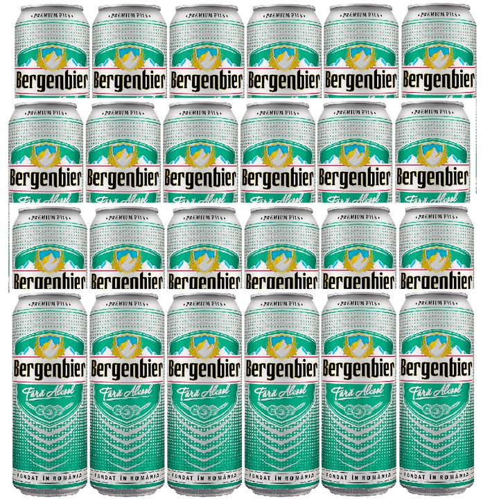 Bax 24 кутии Bergenbier Blonde Beer, 0,5 L без алкохол