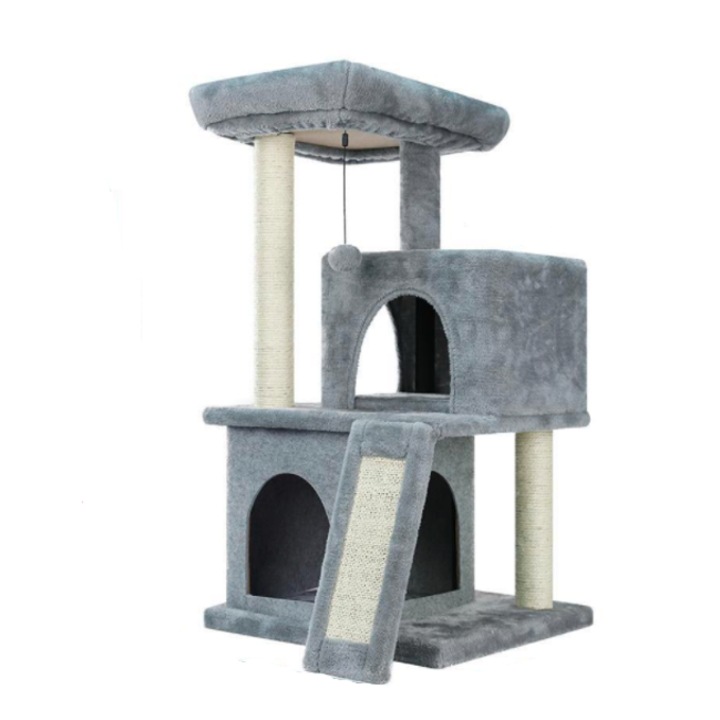 Ansamblu de joaca pentru pisici, 49 x 45 x 86 cm, gri