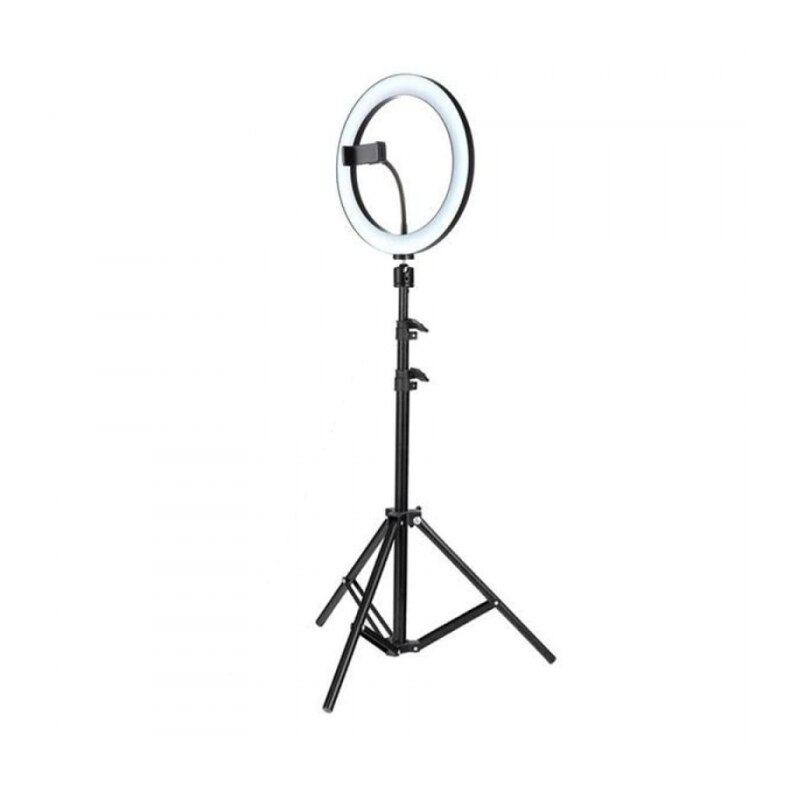 Lampa circulara profesionala LED, Tiessa®, diametru 26 cm/10 inch, 15 culori RGB