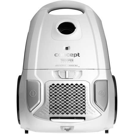 Aspirator cu sac Concept Trooper Parquet VP8090, 700W, capacitate 3l, perie parchet, filtru lavabil HEPA 13, Alb