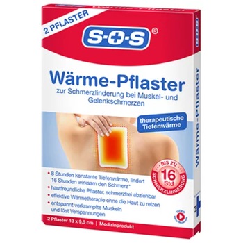 Plasture cald 13 cm x 9.5 cm SOS, 2 bucati Plasture cald 13 cm x 9.5 cm SOS, 2 bucati