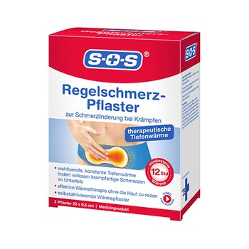 Plasture cald impotriva durerilor menstruale 20 cm x 9.5 cm SOS, 2 bucati Plasture cald impotriva durerilor menstruale 20 cm x 9.5 cm SOS, 2 bucati