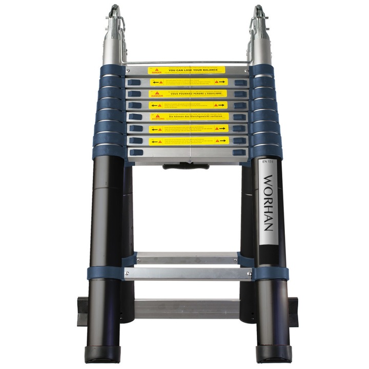 Scara dubla telescopica, Worhan, 5.6 m, Aluminiu