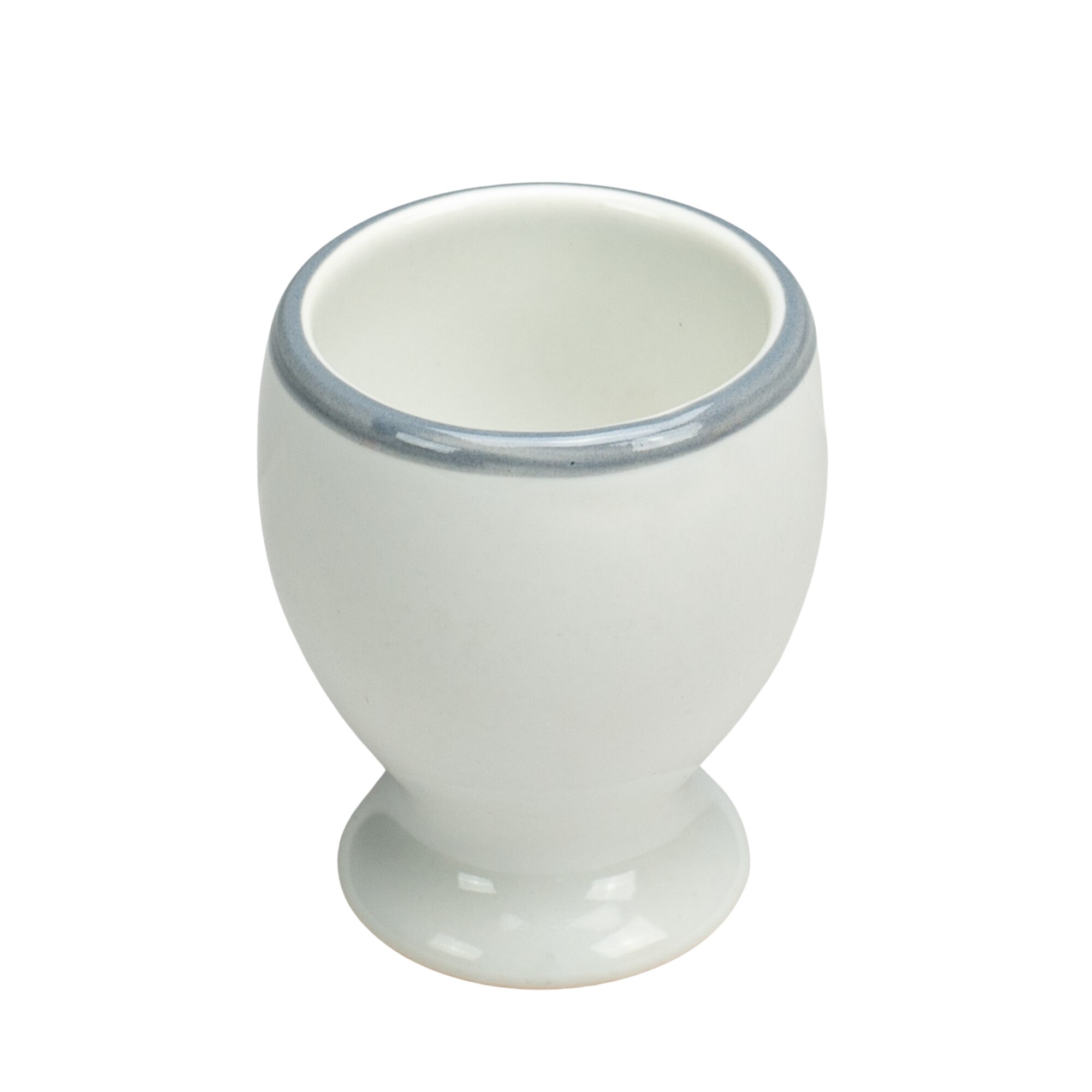 Suport de ou cu model, Cesiro, 6 cm inaltime, Alb/Gri