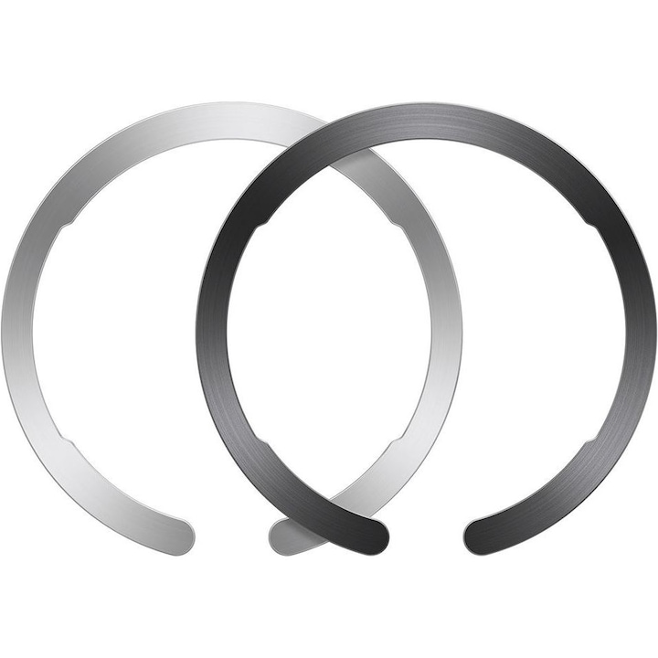 Магнити за поставка за кола ESR Halolock MagSafe, универсални, магнитни пръстени, черен/сребрист