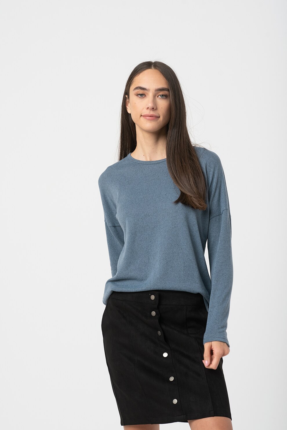 Haily's, Bluza cu decolteu rotund Elisa, Albastru lavanda