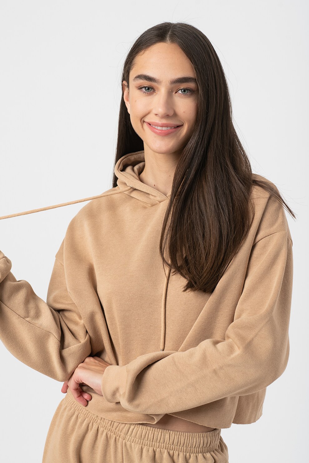 Haily's, Hanorac crop lejer Alice, Bej