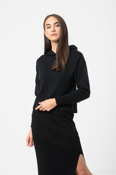 Haily's, Pulover cu gluga si maneci cazute Lotta, Negru Haily's, Pulover cu gluga si maneci cazute Lotta, Negru