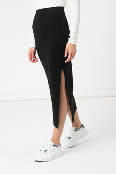 Haily's, Fusta midi cu slit Claire, Negru Haily's, Fusta midi cu slit Claire, Negru