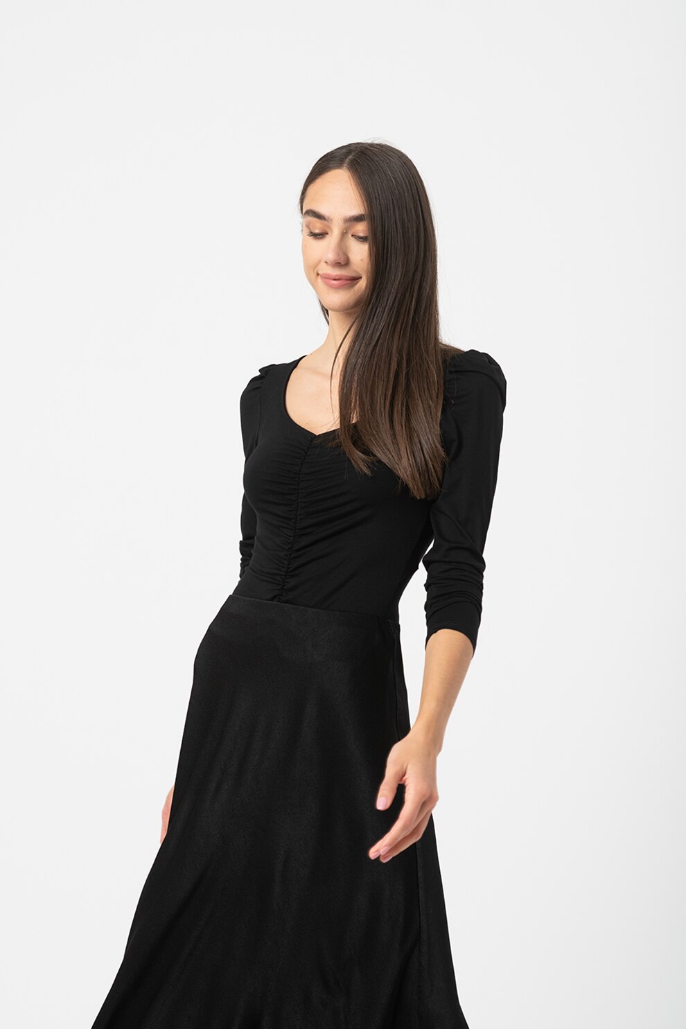 Haily's, Body cu pliuri frontale Lya, Negru