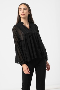 Haily's, Bluza tip tunica vaporoasa cu buline Melina, Negru Haily's, Bluza tip tunica vaporoasa cu buline Melina, Negru