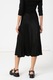 Hailys, Fusta midi evazata cu talie inalta Nadine, Negru, M
