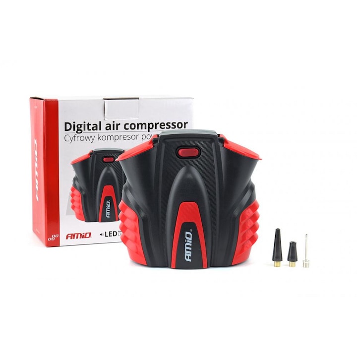 Цифров автомобилен компресор Amio, Acomp-16, с LED, 12V, 02641, ASAMI