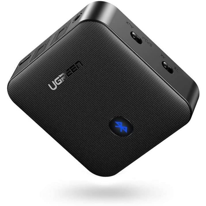 Адаптер UGREEN, Bluetooth 5.0 ресийвър, 3.5 mm AUX, aptX, черен
