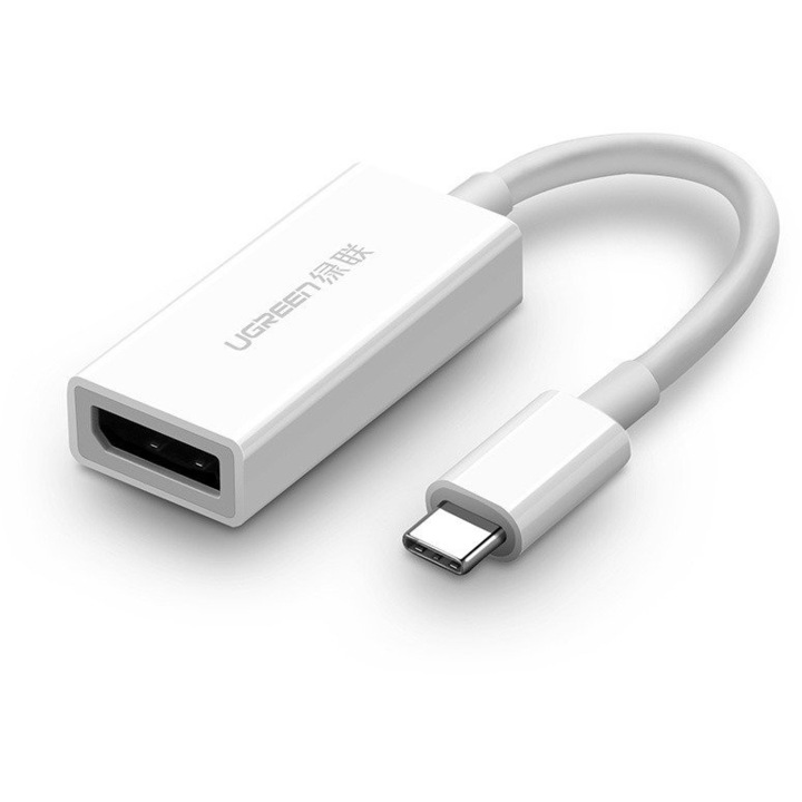 Адаптер UGREEN MM130, USB-C към DP, 4K, 60Hz, бял
