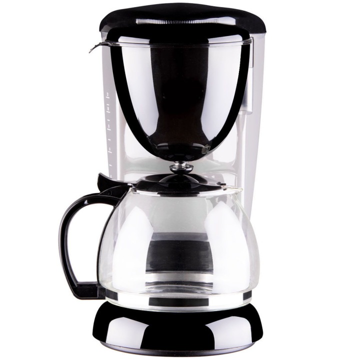 Кафемашина Rosberg R51170C, 800W, 10-12 чаши, Oгнеупорно стъкло, Черен