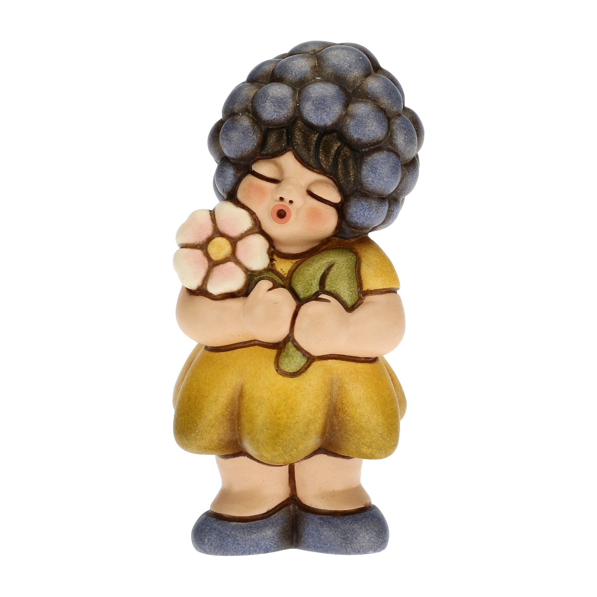 Decoratiune Fata Becky Blue Thunibelle, ceramica THUN, 8.2 cm h