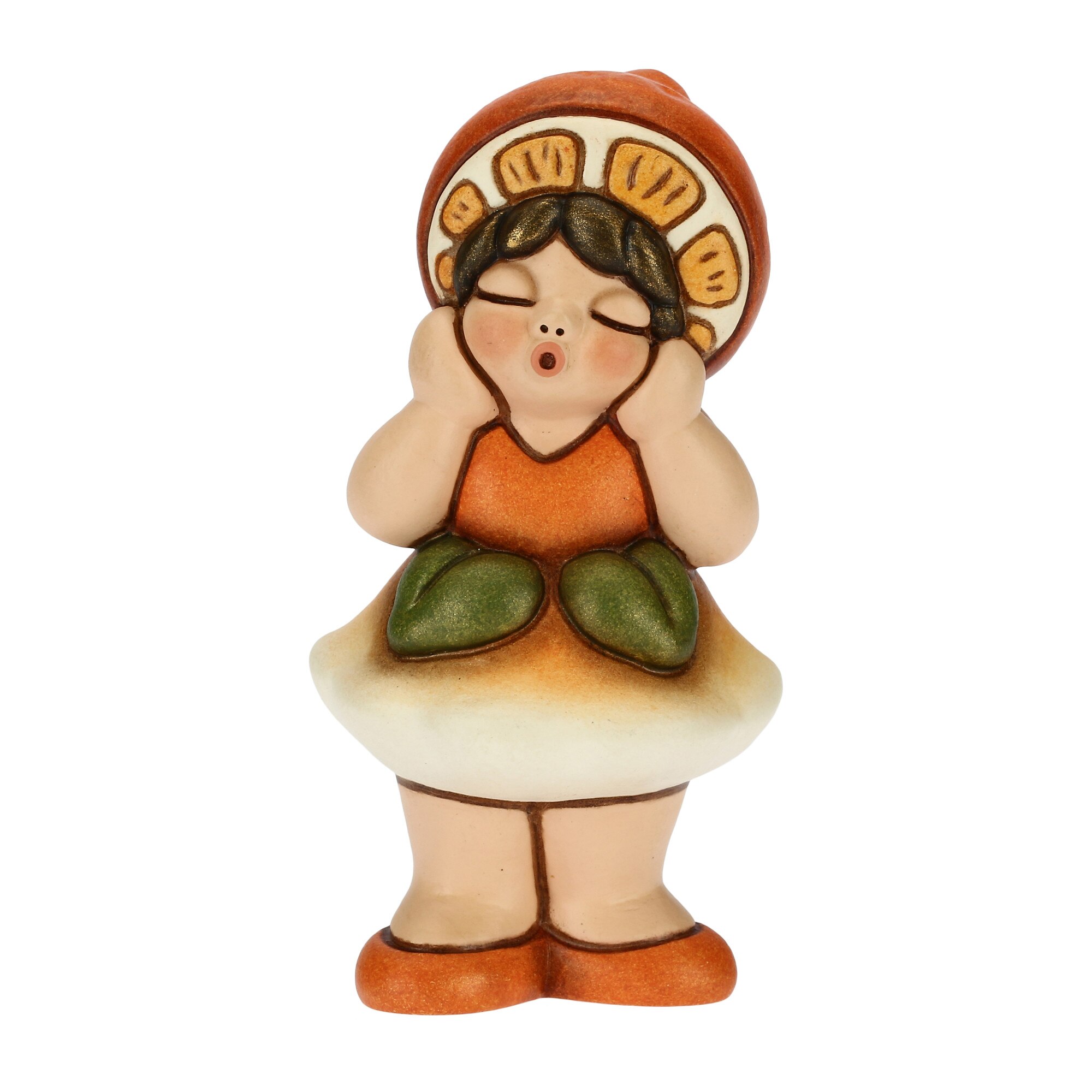 Decoratiune Fata Orange Lala Thunibelle, ceramica THUN, 8.2 cm h