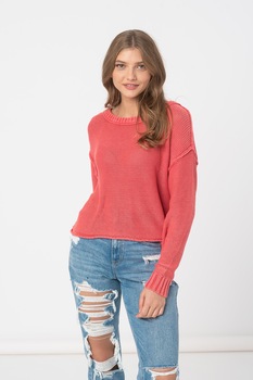 American Eagle, Pulover lejer cu maneci cazute, Corai American Eagle, Pulover lejer cu maneci cazute, Corai